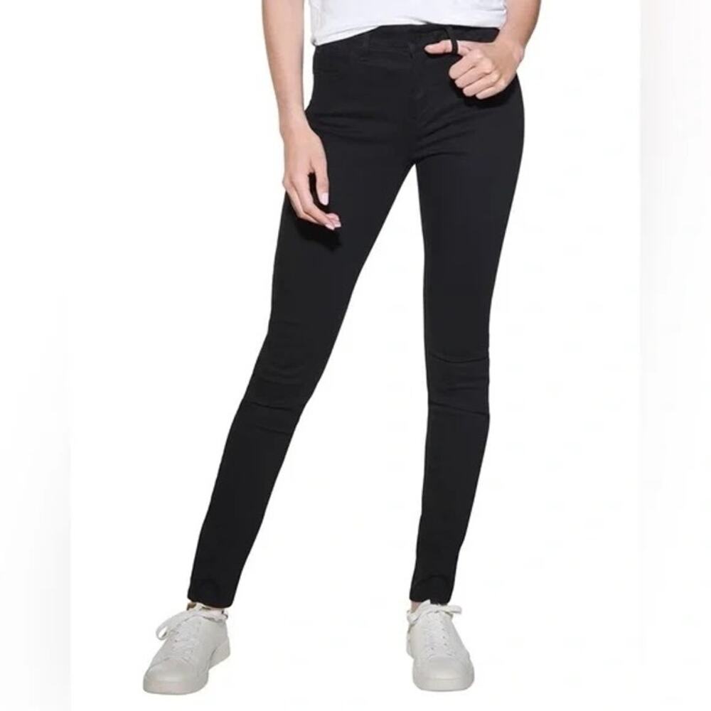 WHBM Black High-Rise Essential Slimmer Skinny Jeans Size 2 Short 🖤✨🖤